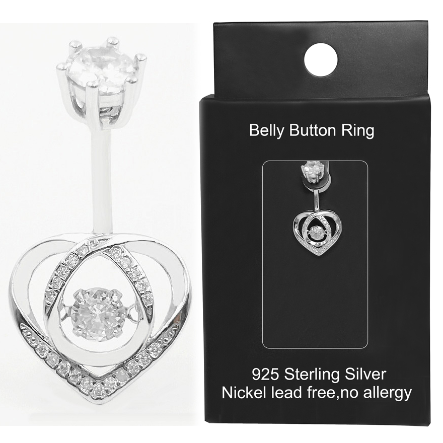 Body Jewelry Materials - Pierścień do pępka Srebro próby 925