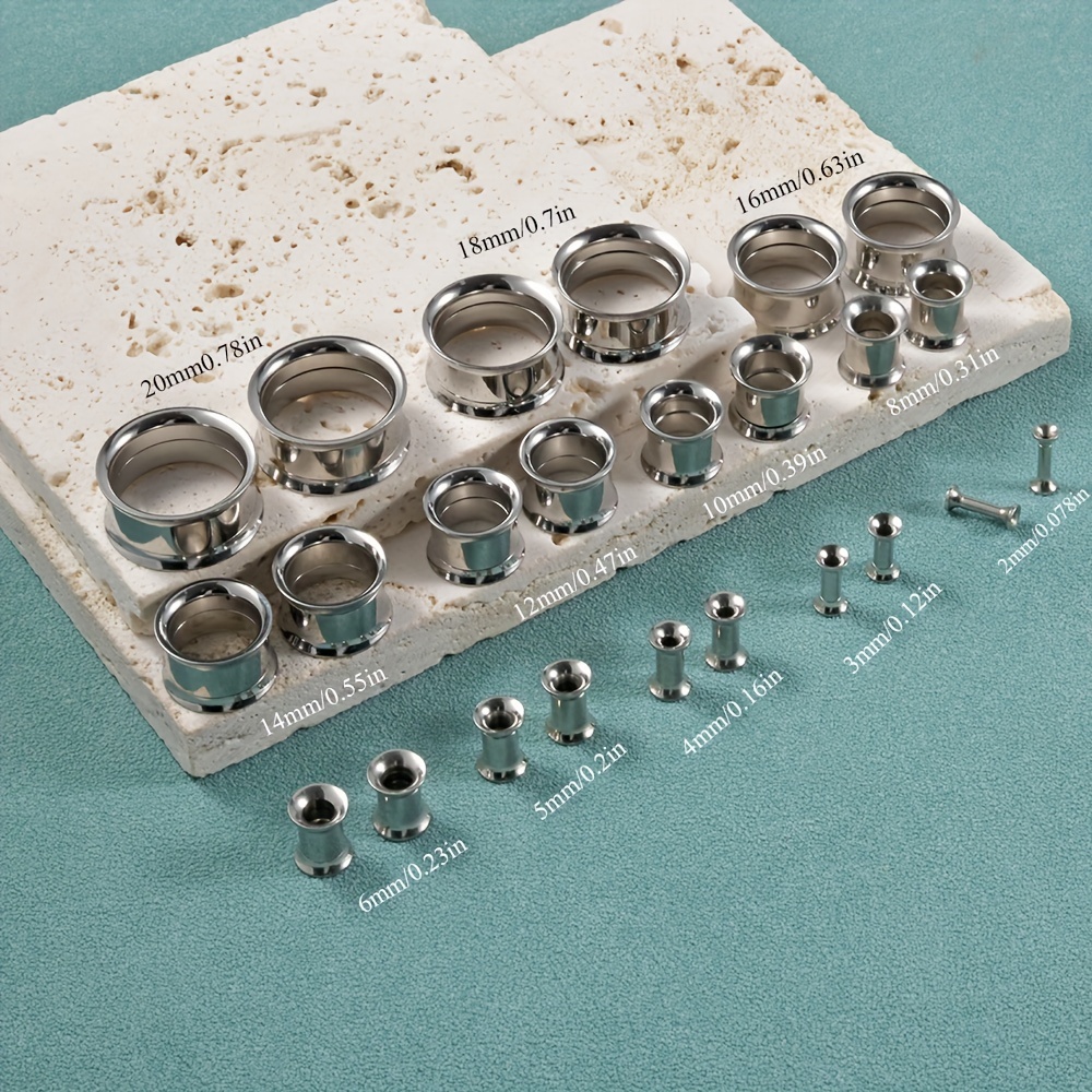 Body Jewelry Gauge Sizes - 12 par zestaw zatyczki do uszu