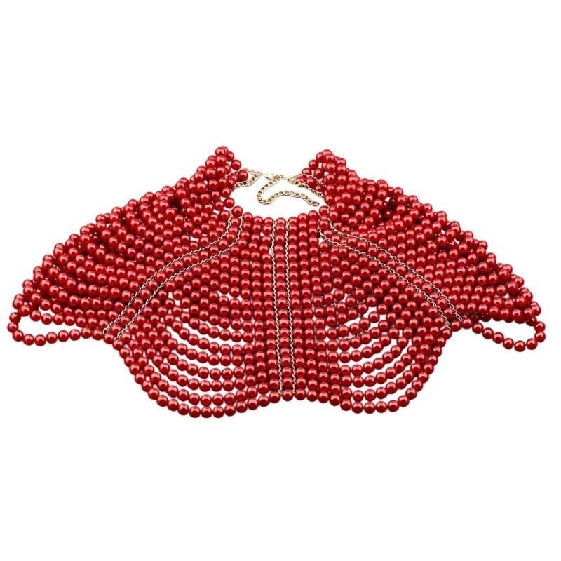 Body Jewelry Women - 49MD Elegancki damski szal Wielowarstwowy zroszony