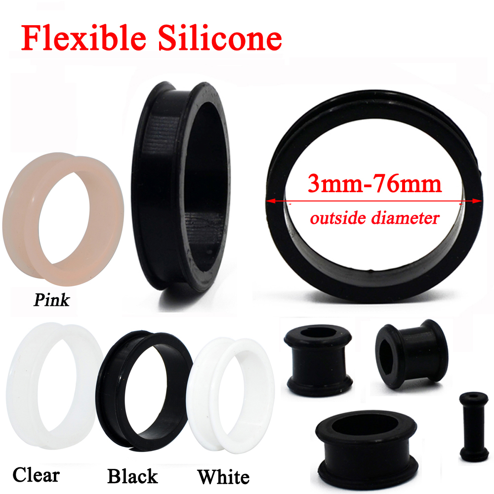 Body Jewelry Gauge Sizes - 1 para 3mm-76mm duży rozmiar Hollow