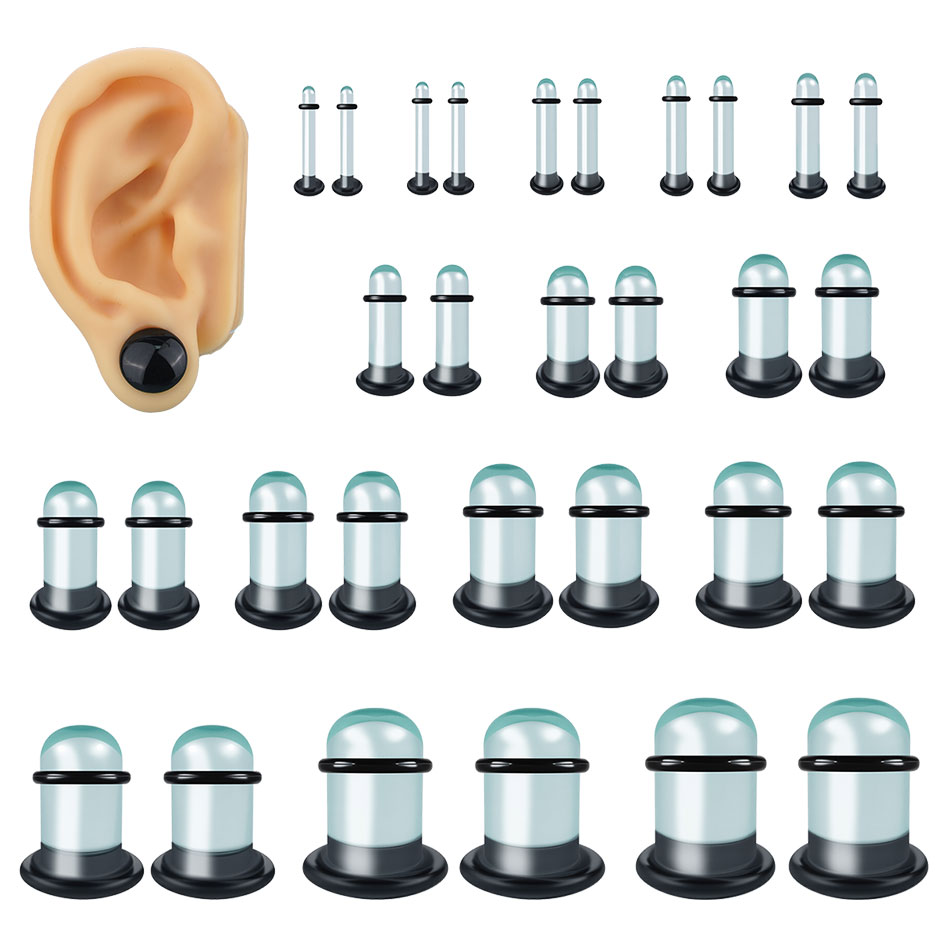 Body Jewelry Gauges - 2 szt. Szklane Rozpychacze do Uszu