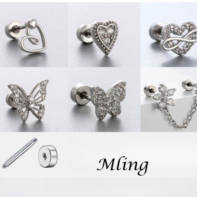 Flat Back Labret Stud - Kolczyki do chrząstki z tytanu G23