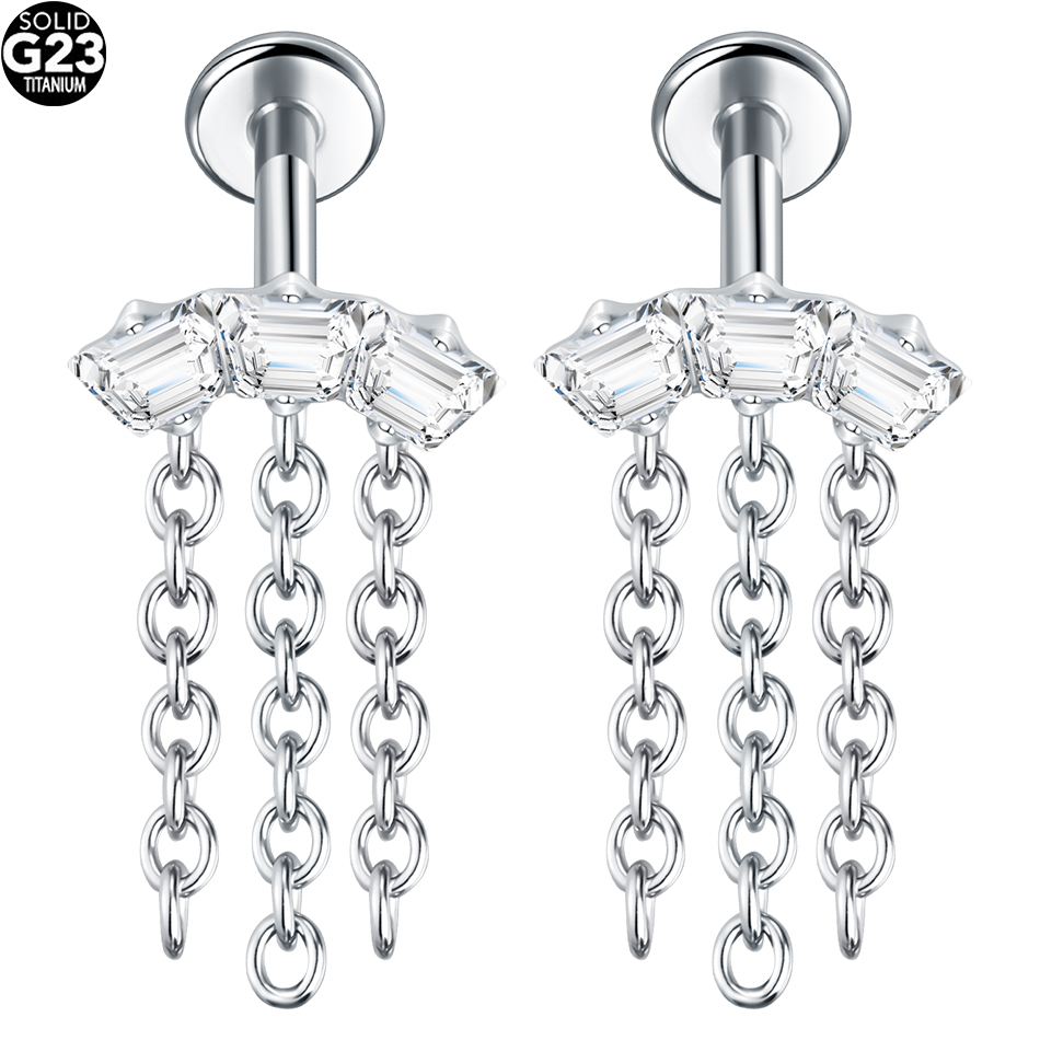 1/5 szt. Kolczyk do chrząstki  – Flat Back Labret Stud recenzja i cena