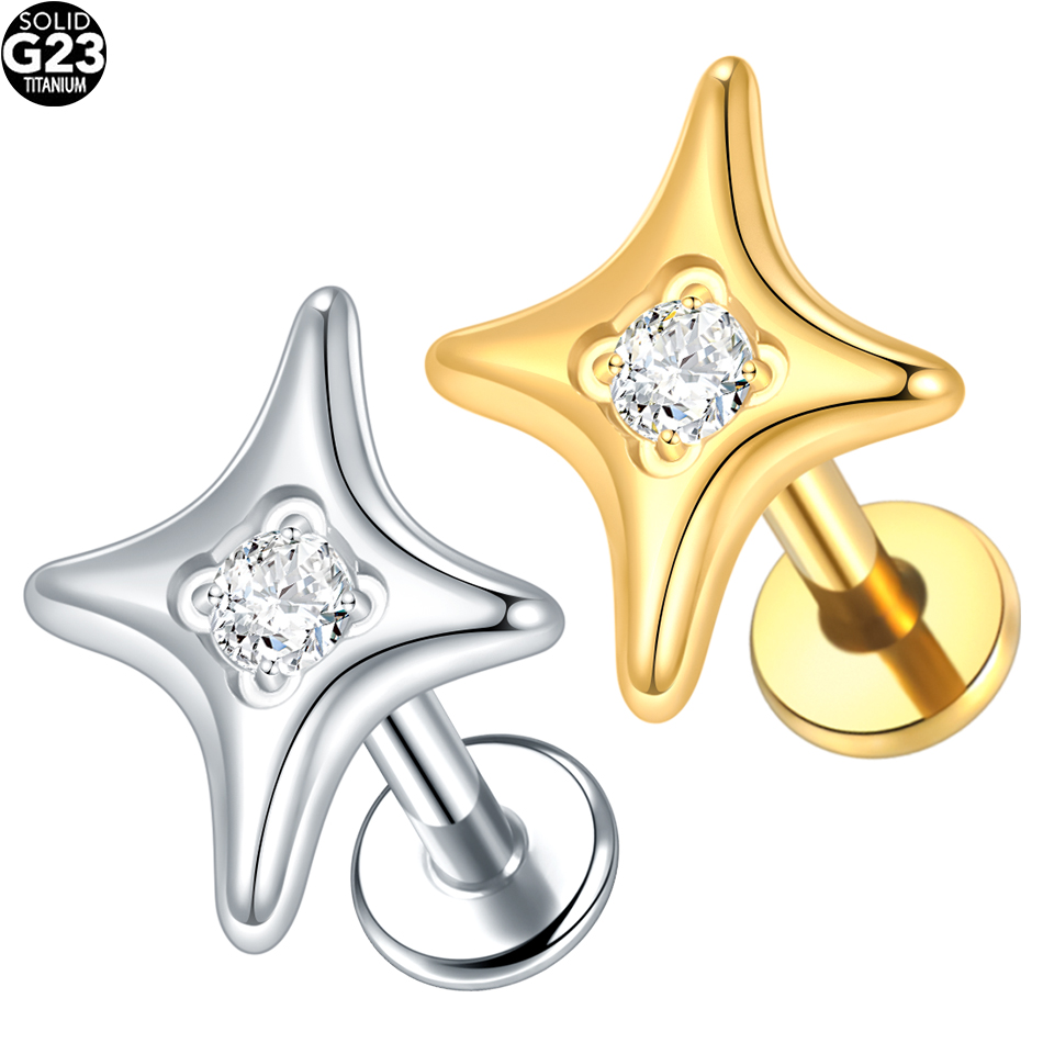 1/5 szt. Kolczyk do chrząstki  – Flat Back Labret Stud recenzja i cena