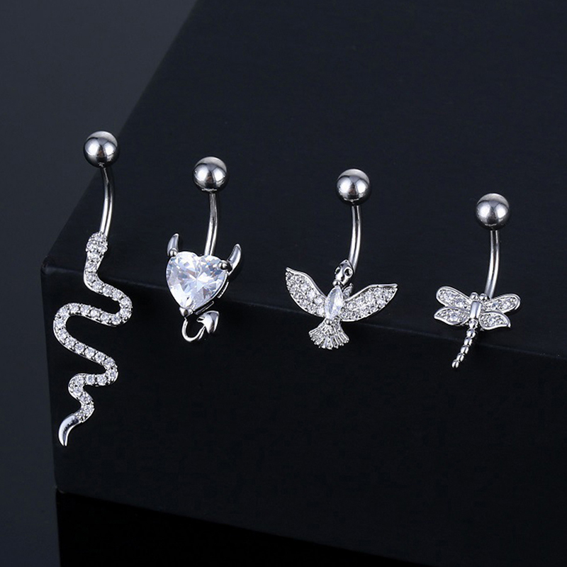 Kryształowy pierścionek do pęp – Body Jewelry Belly Button Rings recenzja i cena
