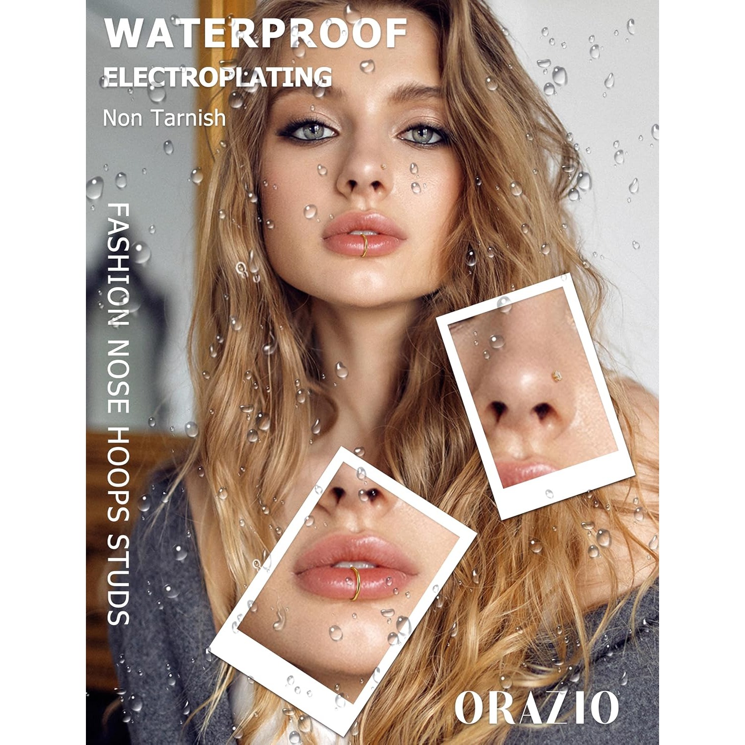ORAZIO 12 szt. Kolczyki do nos – Body Jewelry Women recenzja i cena