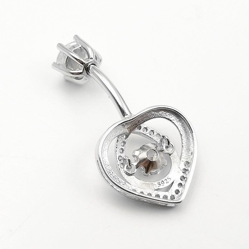 Pierścień do pępka Srebro prób – Body Jewelry Materials recenzja i cena