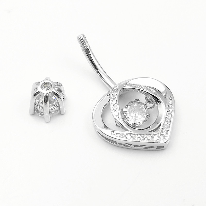 Pierścień do pępka Srebro prób – Body Jewelry Materials recenzja i cena