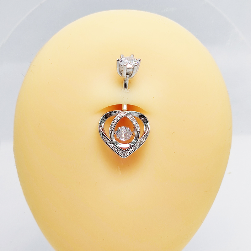Pierścień do pępka Srebro prób – Body Jewelry Materials recenzja i cena