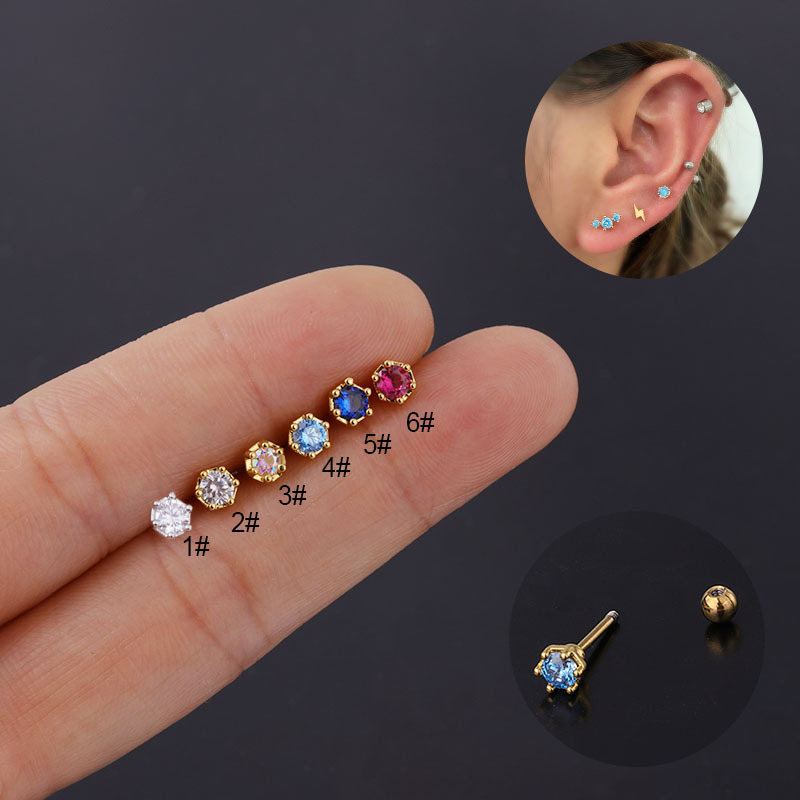 Kryształ CZ, płaski, z kryszta – Flat Back Labret Stud recenzja i cena