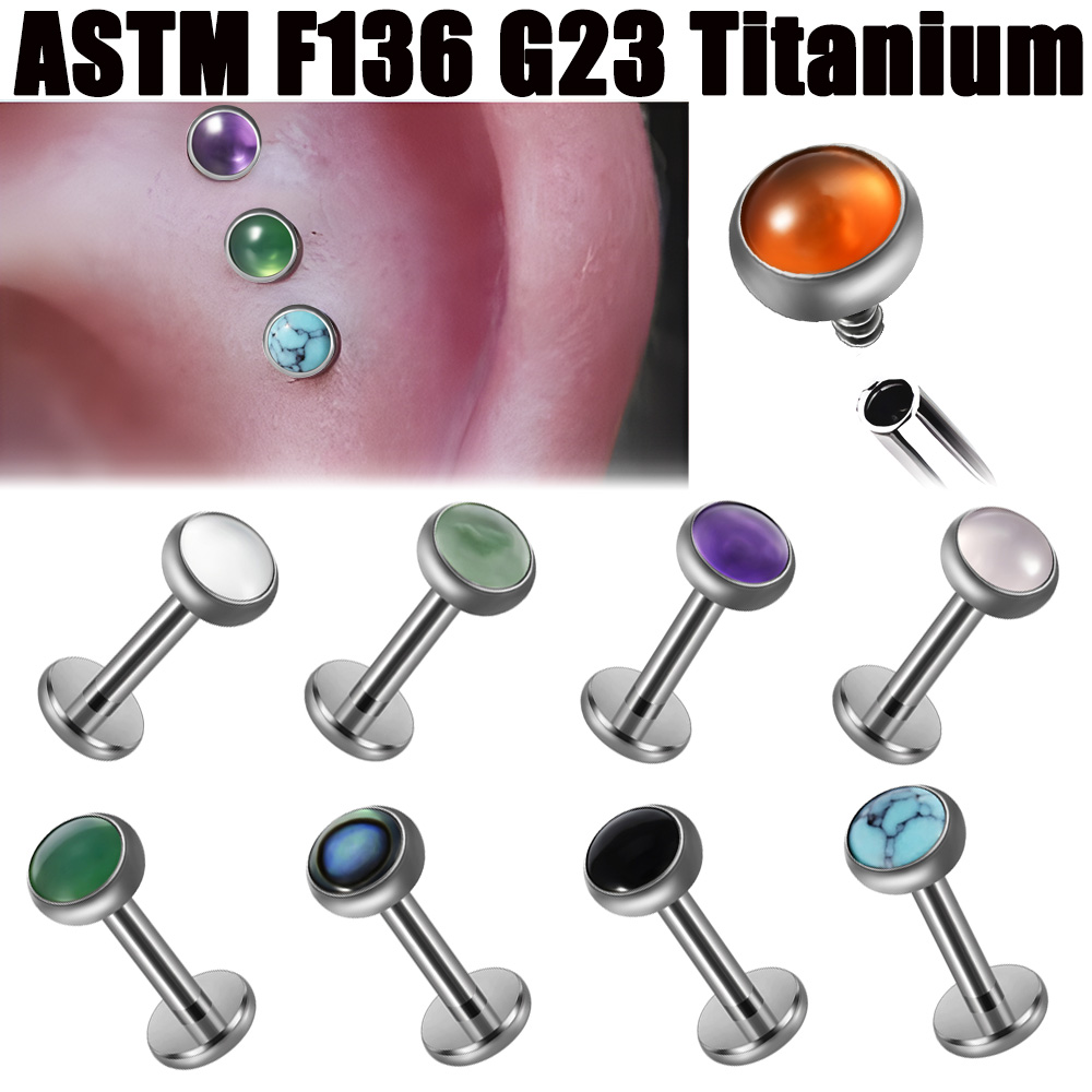 1PC 16g G23 Titanium Crystal&S – Flat Back Labret Stud recenzja i cena