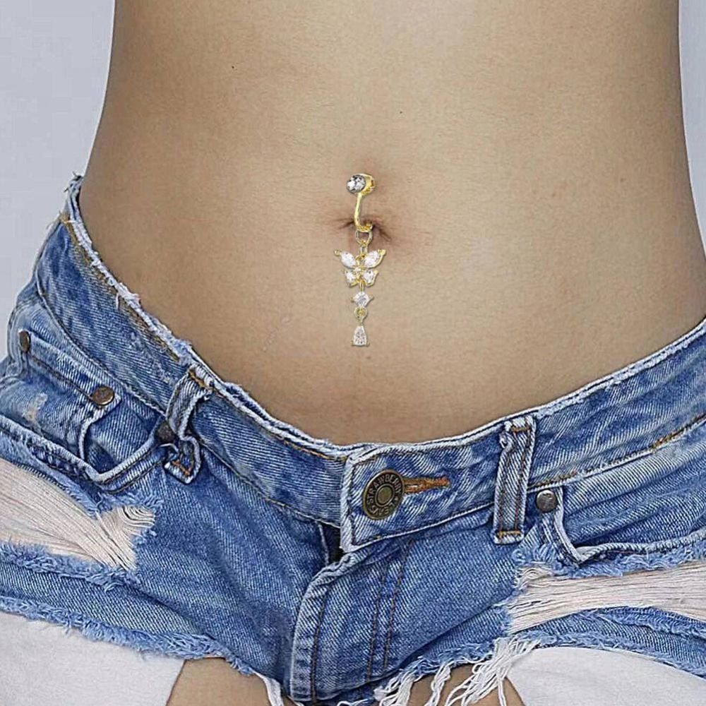 Klips na pępek z motywem motyl – Body Jewelry Materials recenzja i cena