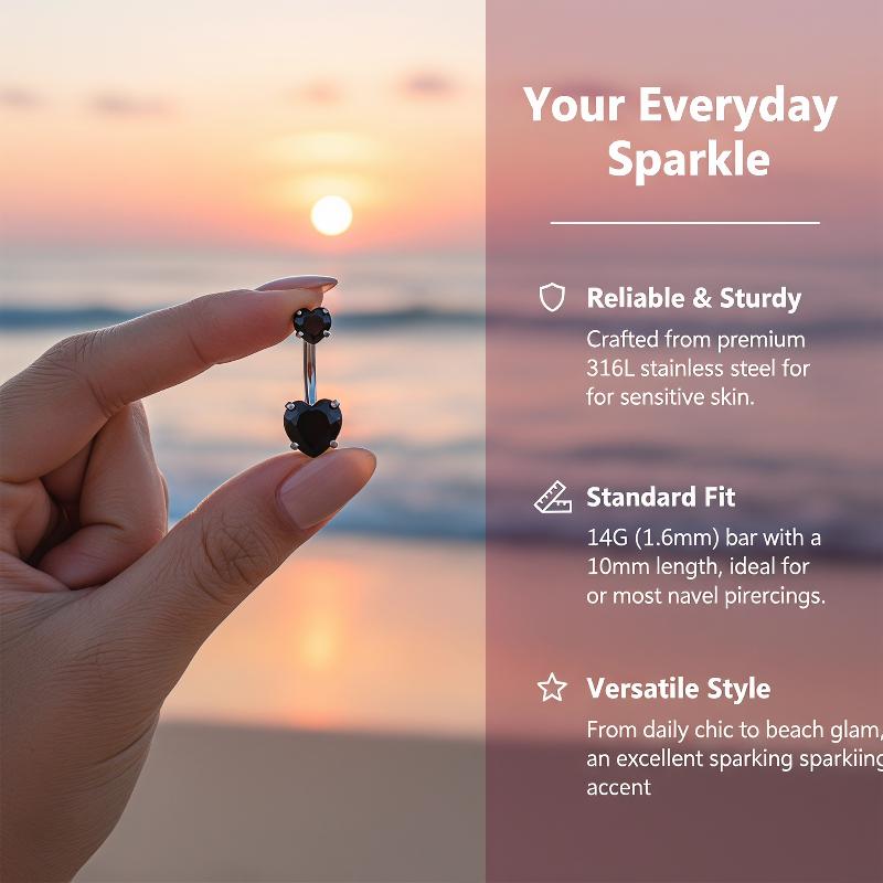 Błyszczące kolczyki do pępka w – Body Jewelry Belly Button Rings recenzja i cena
