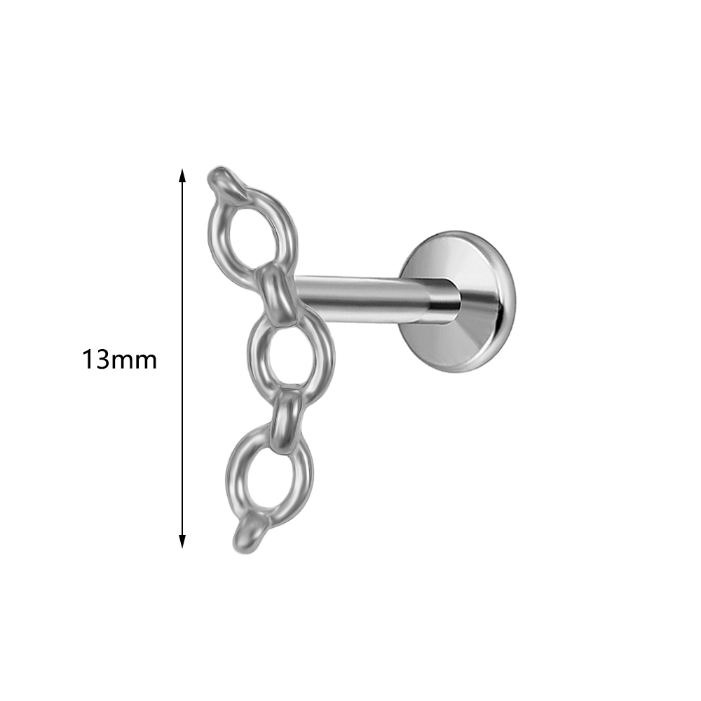 ASTM F-136 tytanowy piercing L – Flat Back Labret Stud recenzja i cena